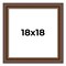 Square Traditional Brown Picture Frame - UV Acrylic, Foam Board Backing, Hanging Hardware